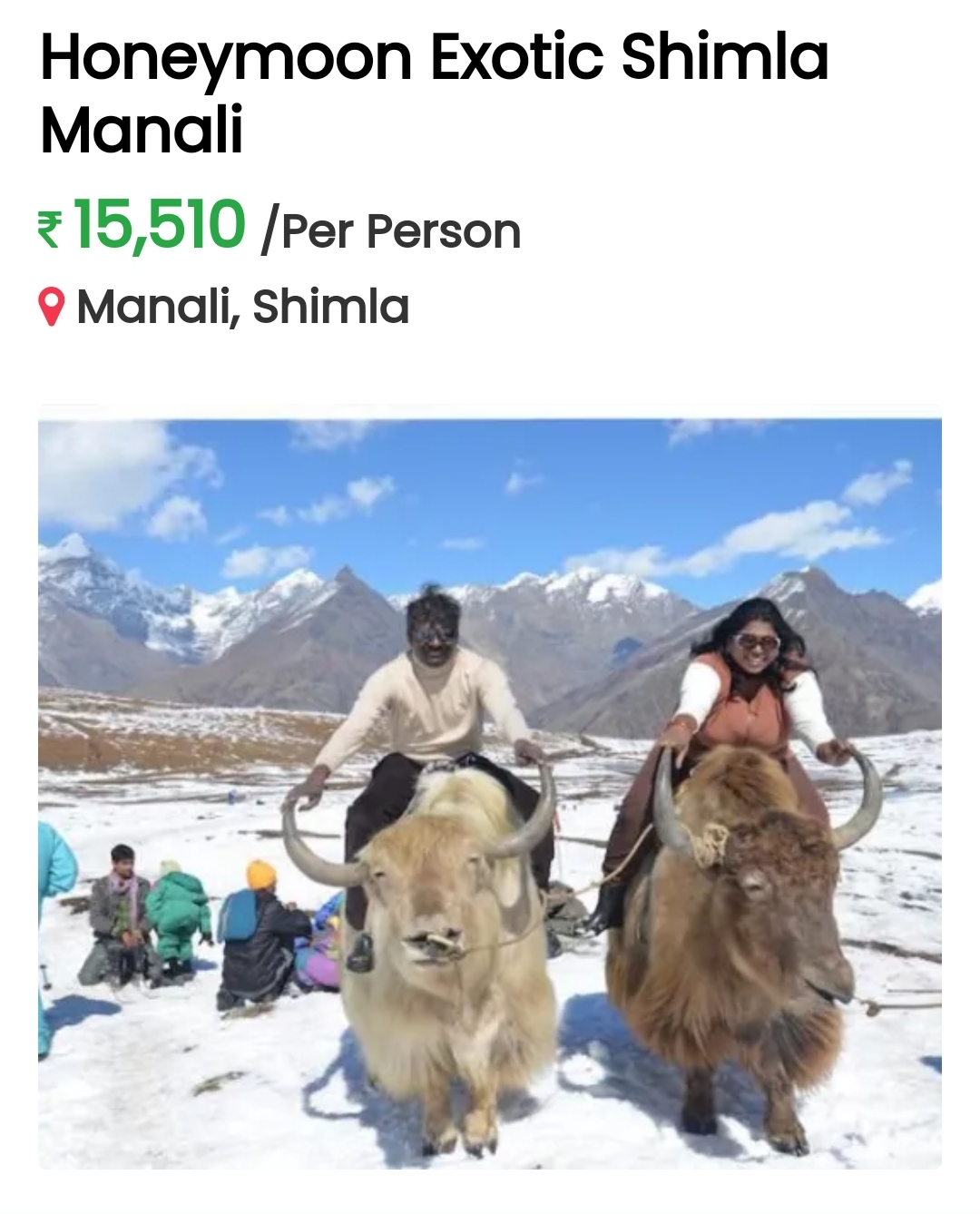 Honeymoon Exotic Shimla Manali